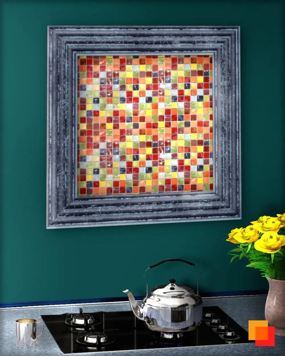 0,65 m² Restposten Mosaik Bunt Musiva Mix 28,6x28,6 cm