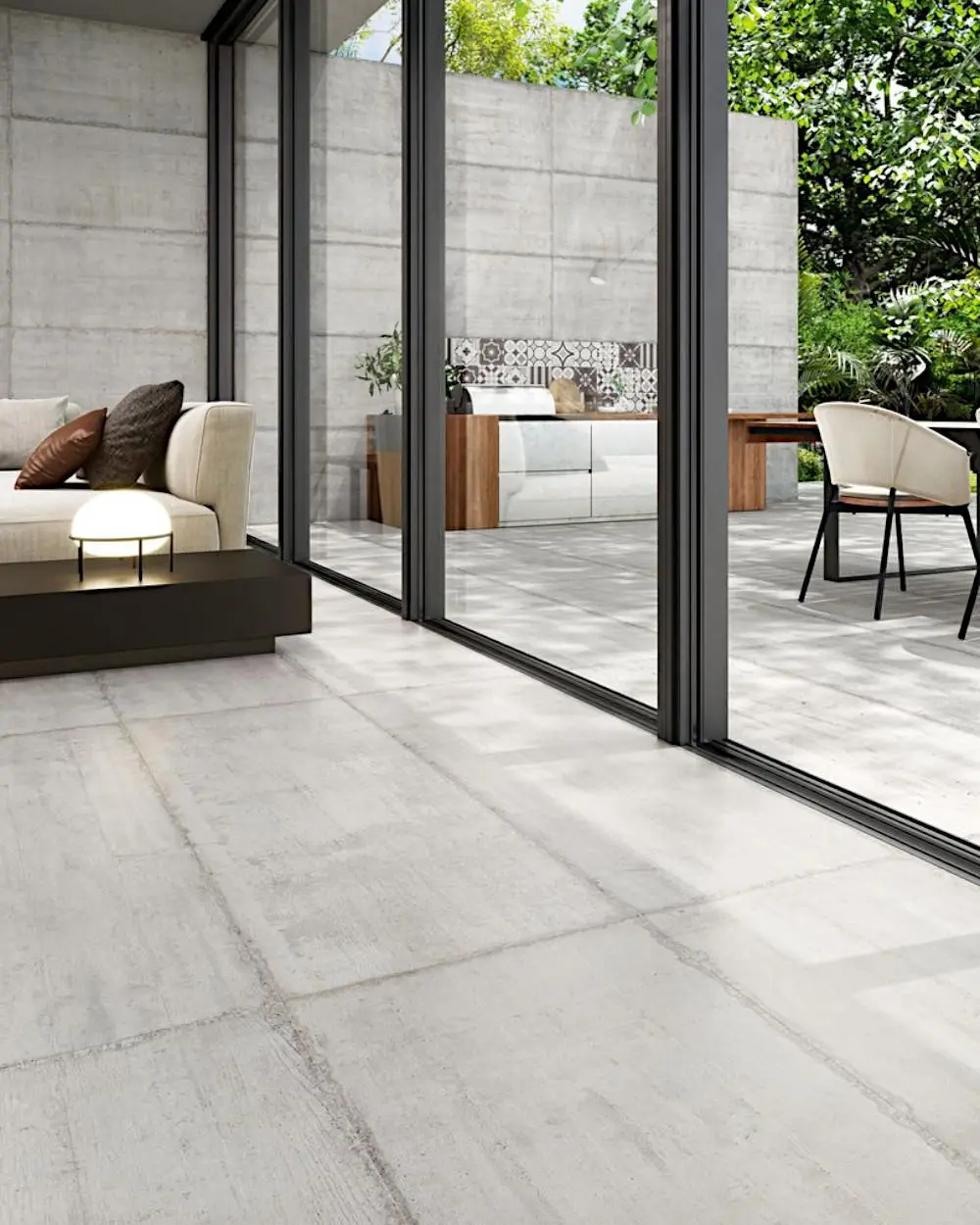Tile in concrete look Cement 60x120 cm - Tiles Online Shop