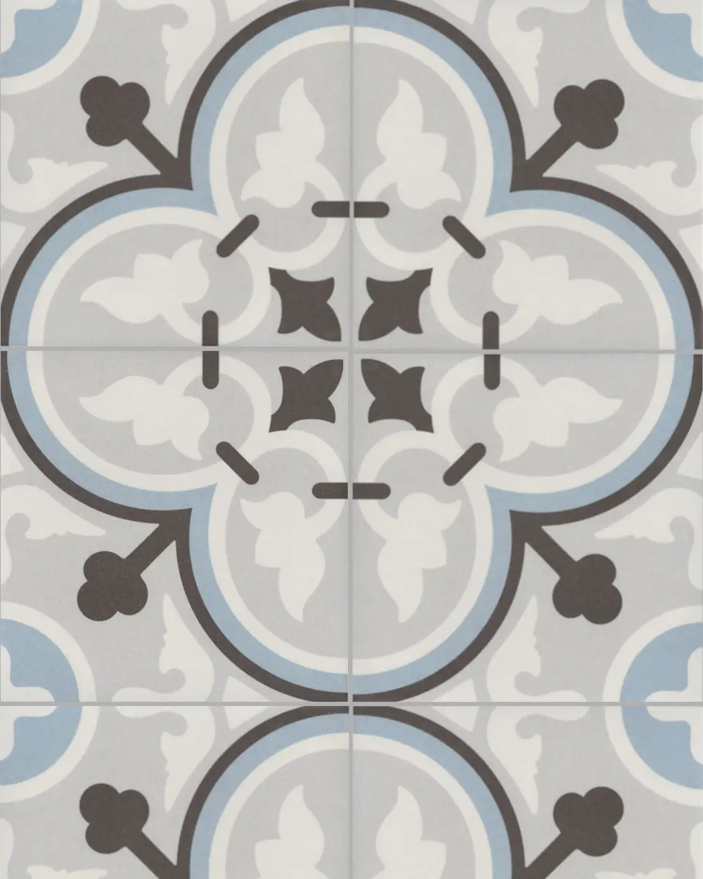 Flavie Bleu 20x20 cm cement tile look - Art Nouveau Tiles