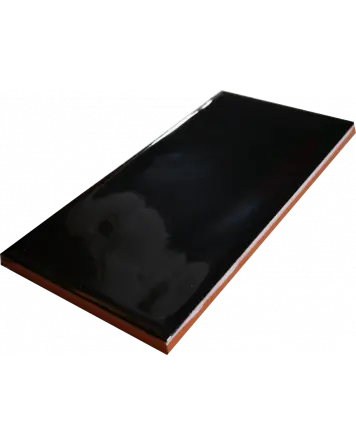 Metro Fliesen 7,5x15 cm Schwarz ohne Facette