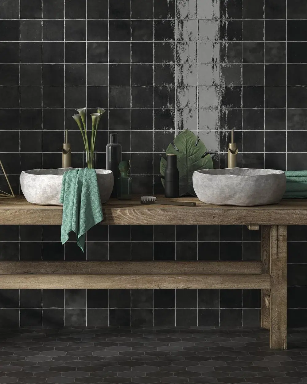 Zellige Wall Tiles 13x13 cm Souk Black Ape I Order Cheap Online!